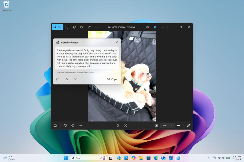 Windows 11 Punya Fitur AI Baru: "Describe Image" Langsung dari PC-mu!
